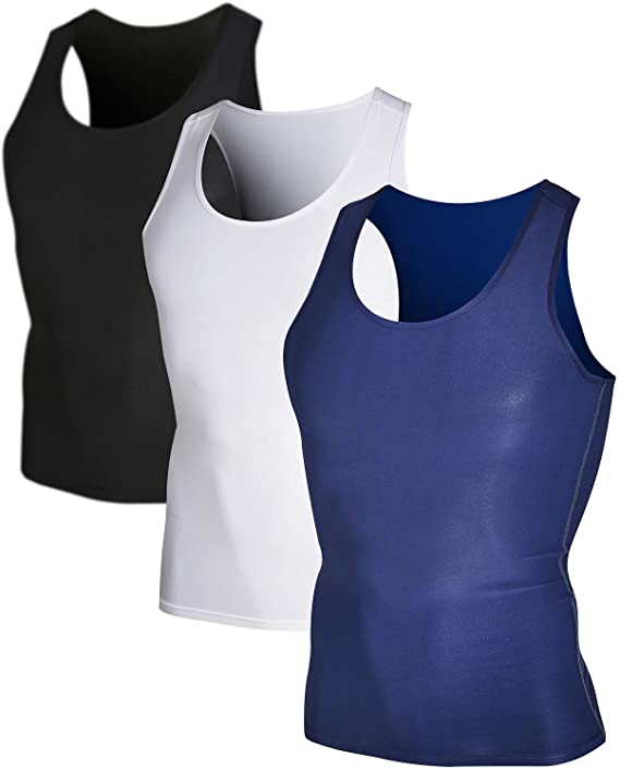 DEVOPS Men's 2~3 Pack Sleeveless Athletic Cool Dry Compression Muscle Tank Top