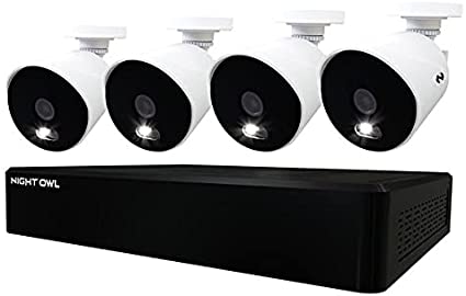 Night Owl Security 4K Ultra HD Wired System with Human Detection Technology, Built-in Motion-Activated Spotlights, 12 Channel , 1 TB HDD Storage, Vision