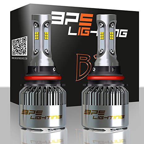 FREE PAIR T10/194 BPS Lighting B2 LED Headlight Bulbs Conversion Kit - 9004 80W 12000 Lumen 6000K 6500K - Cool White - Super Bright - Car or Truck High and Low Beam - All-in One - Plug and Play