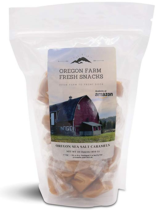 Oregon Farm Fresh Snacks - Oregon Vanilla Sea Salt Caramels (16 oz)
