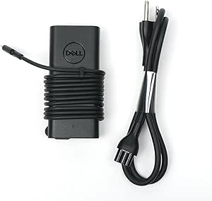 Dell 65W USB-C Laptop Charger,Latitude 5400 5410 5420 5430 5440 5450 Power AC Adapter with Power Cord Cable, Black, HA65NM190