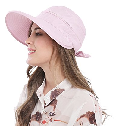 Wide Large Brim Sun Hat Summer UV Protection Thin Hat 2 in 1 Beach Sun Hat