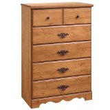 South Shore Furniture Prairie Collection 5-Drawer Chest Country Pine