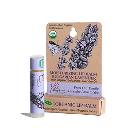 Alteya Organics USDA Organic Lip Balm with Bulgarian Lavender