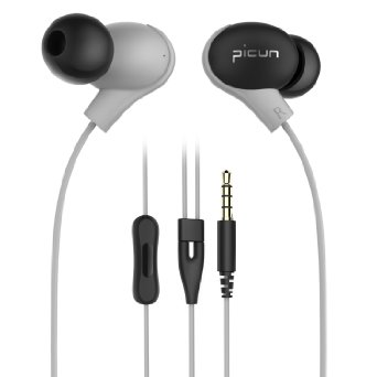 Picun S2 Earphones In-ear Earbuds Headphones with Microphone (Gray)