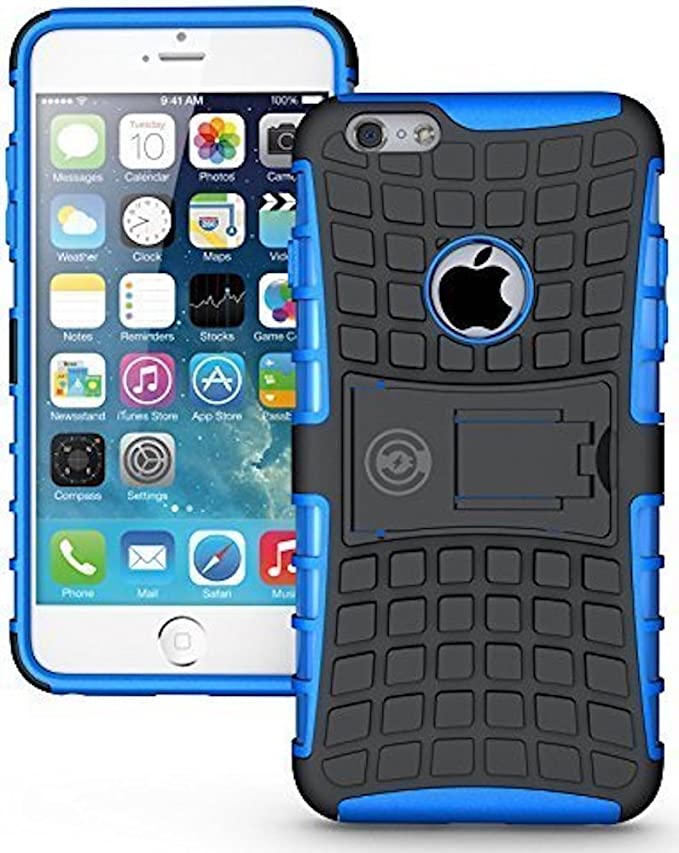 iPhone 6 Plus Case, iPhone 6 plus or 6S Plus Armor cases 6 plus Tough Rugged Shockproof Armorbox Dual Layer Hybrid Hard or Soft Slim Protective Case by Cable and Case by Blue Armor Case