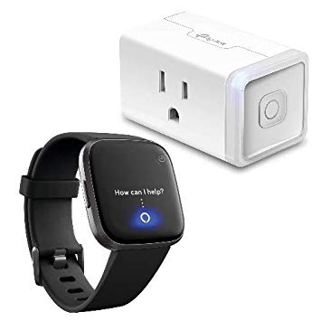 Fitbit Versa 2 Health & Fitness Smartwatch (Alexa Built-in) Bundle with TP-Link HS105 Smart Plug