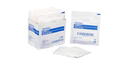 1806 Sponge Curity 2's Gauze Sterile Cotton 2x2" 8ply 100 Per Pack Part No. 1806 by- Kendall Company