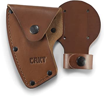 CRKT Freyr Axe Sheath: Full Grained Leather, Multiple Snaps, Belt Loops for Secure Carry of Axe, for Use with CRKT 2746 D2746