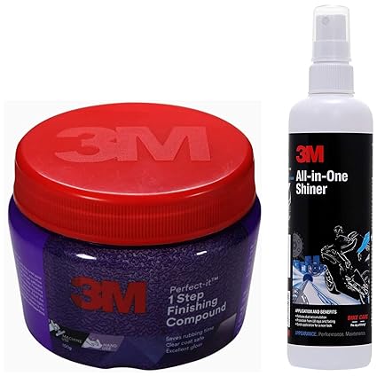 3M IA260165237 Perfect-It 1-Step Finish Compound (100 g) & All-in-One Shiner (250 ml)