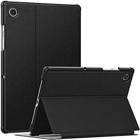 MoKo Case Fit Samsung Galaxy Tab A8 10.5 Inch 2022 [SM-X200/X205/X207], Shock Proof Stand Folio Case,Multi-Viewing Angles, Hard PC Back Cover Fit Galaxy A8 10.5 Tablet, Auto Wake/Sleep, Black