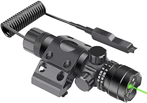 Feyachi GL6 Tactical Green Laser Sight with 45 Degree P13 Picatinny/M61 Mlok Rail Mount and Pressure Switch