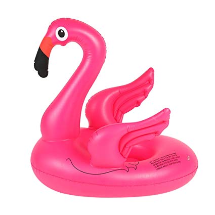 SHZONS Pool Floats, Flamingo Inflatable Tube Float Ring,Sitting Riding Water Swimming Ring Love Baby Seat Ring for Children Kids,25.59×17.72''