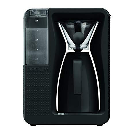 BODUM 11001-01US Bistro B. Over Automatic Pour-Over Electric Coffeemaker, 1.2-Liter