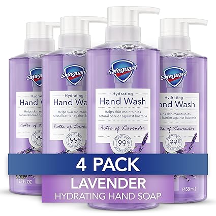 Safeguard Hand Wash Lavender, 15.5 oz (Pack of 4)