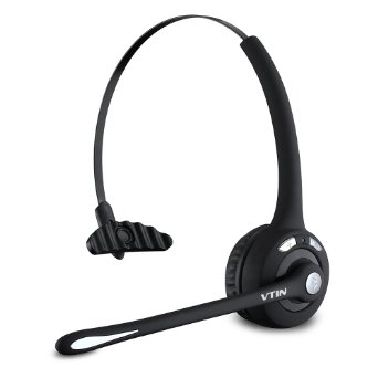 Vtin Professional Over-the-Head Bluetooth Wireless Headset for Drivers Noise Canceling and Hands Free with Mic