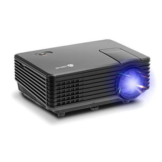 iClever Multimedia Portable LED Projector HD Video Projector Home Cinema with HDMI USB VGA AV Output, 1080P Support