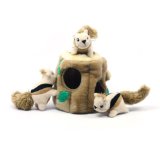 Outward Hound Hide-A-Squirrel Holiday Squeaking Dog Toys Brown