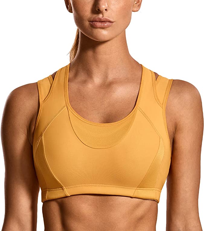 SYROKAN Women's High Impact Sports Bra Wirefree Bounce Control Plus Size  Workout