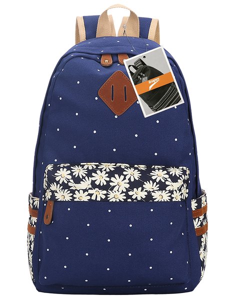 Leaper Casual Style Canvas Laptop Backpack School Bag Travel Daypack Handbag