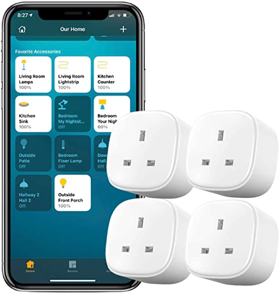 meross Smart Plug Compatible with HomeKit WiFi Plug That Works with Alexa Siri and Google Home 4 Pack Wireless Remote Control Timer Switch