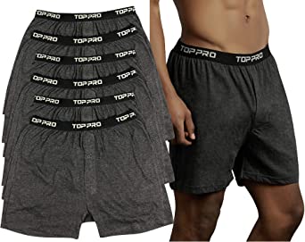 ToBeInStyle Men's Pack of Button Fly Loose Fit Solid Print Boxers