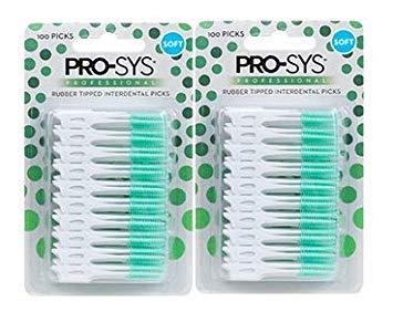 PRO-SYS Soft Rubber Tipped Latex-Free Interdental Picks - 200 ct. (2 packs)