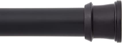 Kenney KN609C/5V1 Twist & Fit Shower Curtain Rod, 42-72", Black