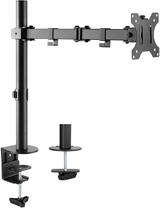 Uplite Single LCD Monitor Desk Mount Stand Fully Adjustable Articulating Arm for 1 Screen up to 32"