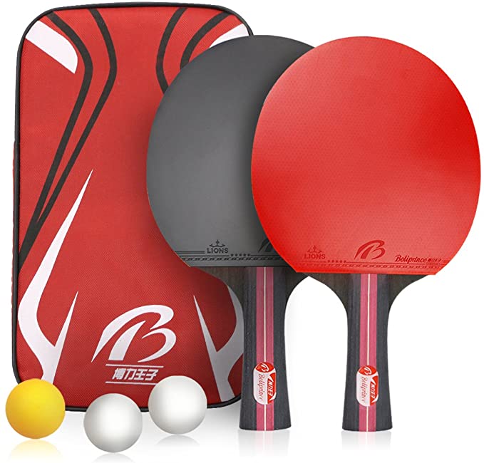 Weeygo Table Tennis Bats, Ping Pong Racket Set - 2 Paddles and 3 Balls, Professional Paddle for Beginner