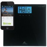 Weight Gurus Digital Bathroom Scale with Large Backlit LCD and Smartphone Tracking Black