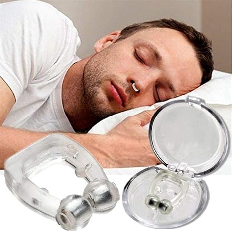 Hanes Snore Free Nose Clip | Unisex Stop Snoring Anti Snore Free Sleep Silicone Magnetic Nose Clip | Nose Clip | Anti Snoring Device Set of 1 (Standard, Transperent)