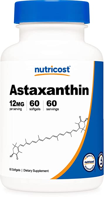 Nutricost Astaxanthin 12mg, 60 Softgel Capsules