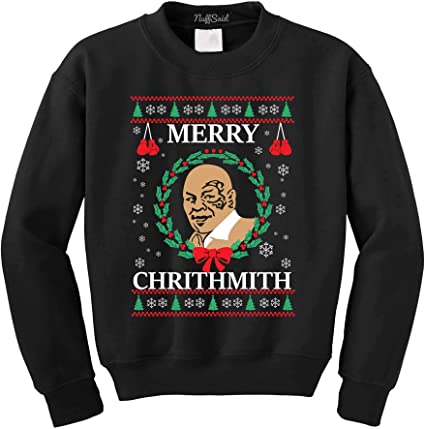 NuffSaid Merry Chrithmith Chirithmith Mike Tyson Ugly Christmas Sweater Unisex Sweatshirt