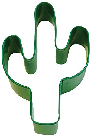 R&M Cactus 4" Cookie Cutter Green With Brightly Colored, Durable, Baked-on Polyresin Finish