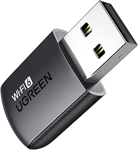 UGREEN Clé WiFi 6 AX900 Adaptateur USB WiFi Entrée de Gamme Double Bande 5GHz 2.4GHz Clé USB WiFi Soft AP Mode MU MIMO Cryptage WPA2 PSK Dongle WiFi Pilote Intégré Compatible avec Windows 11 10 Linux