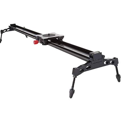 COOCHEER 31.5”/80cm Aluminum Alloy Camera Track Slider Video Stabilizer Rail with 4 Bearings for DSLR Camera DV Video Camcorder Film Photography, Loads up to 17.5 pounds/8 kg