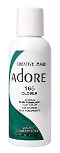 Adore Semi Permanent Hair Color - Vegan and Cruelty-Free Hair Dye - 4 Fl Oz - 165 Clover (Pack of 1)