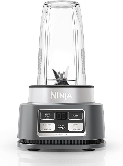 Ninja SS100C, Foodi Smoothie Bowl Maker and Nutrient Extractor with Auto-iQ, 1100W, Silver (Canadian Version), Small