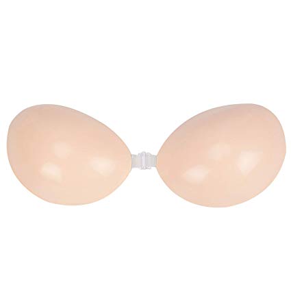 WingsLove Reusable Strapless Self Adhesive Silicone Invisible Push-up Bra with Bag