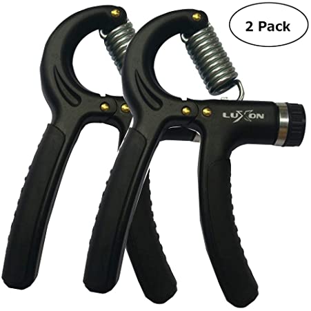 Luxon 2 Pack Hand Grip Strengthener Adjustable Resistance 22-110 Lbs (10 - 50kg) -Hand Grip Exerciser, Strengthen Grip, Hand Squeezer, Forearm Grip, Hand Exercise, Gripper, Finger Strengthener (Renewed)