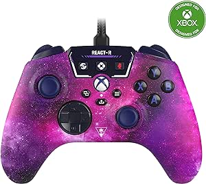 Turtle Beach REACT-R Wired Game Controller – Officially Licensed for Xbox Series X & S, Xbox One, and Windows 10|11 PC’s – Nebula