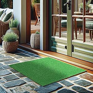 Ottomanson R350-3X2 Evergreen Collection, Area Rug - 2'7'' x 2', Low Pile - Grass Green