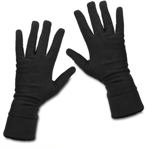 Excellent 100% High quality Pure Silk with Nylon Keep Warm Winter Breathable Gloves (Size: M )