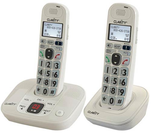 Clarity D714 Moderate Hearing Loss Cordless Phone with D704HS Expandable Handsets (D714 with (1) D704HS)