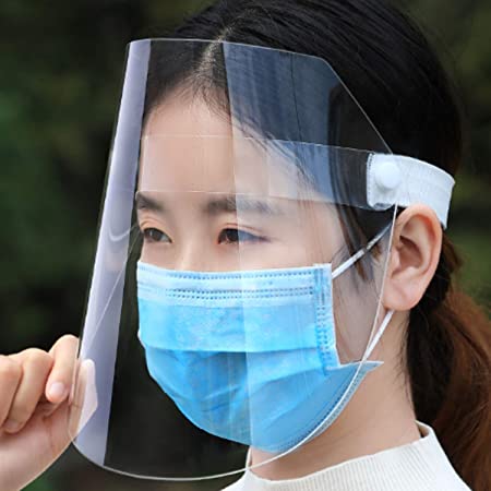 3 Pack Face Shield Protect Eyes and Face with Protective Clear Film Elastic Band