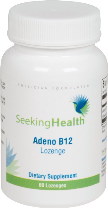 Adeno B12 Lozenge  3000 mcg Adenosylcobalamin  Mitochondrial Form of Vitamin B12  60 Lozenges  Free of Common Allergens and Magnesium Stearate Seeking Health