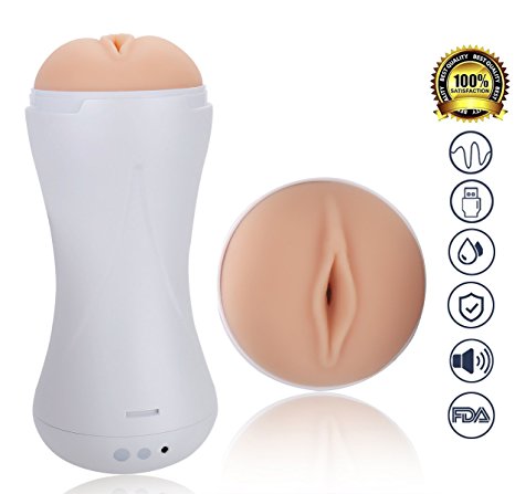 BigBanana Male Masturbation Cup, Realistic Voice Stimulation,10 Frequency Rechargeable Masturbator Sex Toy-Discreetly Packed