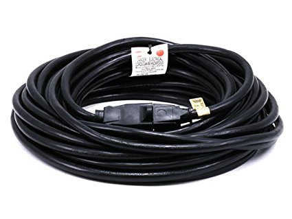 Monoprice 105304 50-Feet 14AWG Power Extension Cord Cable, Black