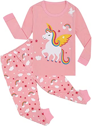 Tkala Fashion Pajamas for Girls Children Clothes Sets 100% Cotton Little Kids Pjs Sleepwear